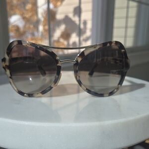 PRADA  Butterfly Tortoise Shell Print Sunglasses
